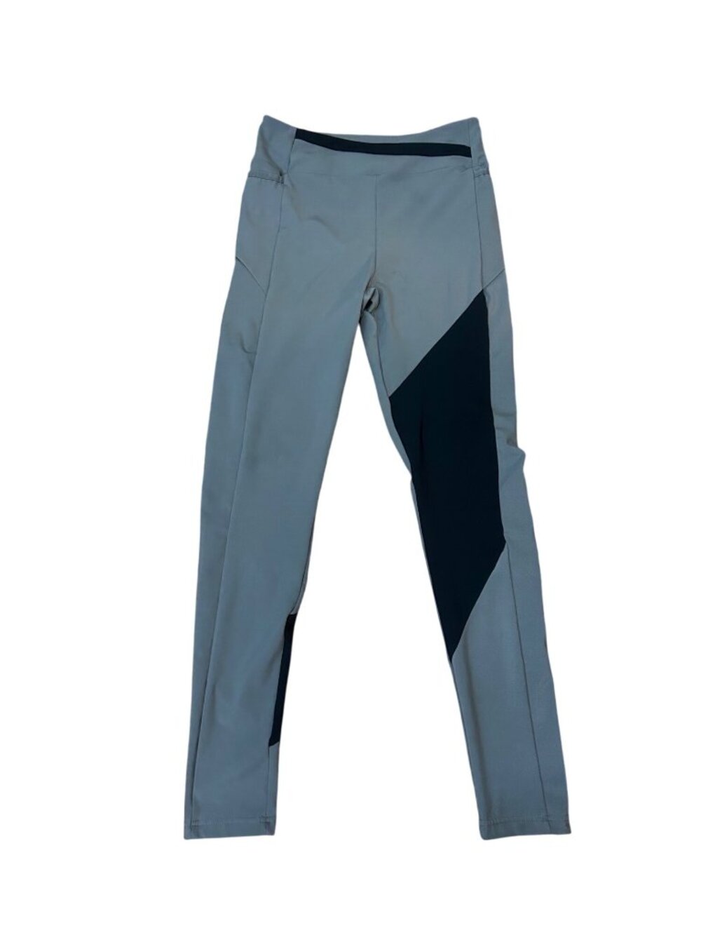 Gymshark Gray & Black High-Waisted Full-Length Leggings Large